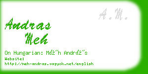 andras meh business card